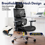 Ergonomic Mesh Office Chair with Adjustable Seat Depth