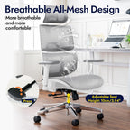 Ergonomic Mesh Office Chair with Adjustable Seat Depth