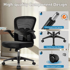 Ergonomic Mesh Office Desk Chair with Flip-Up Arms