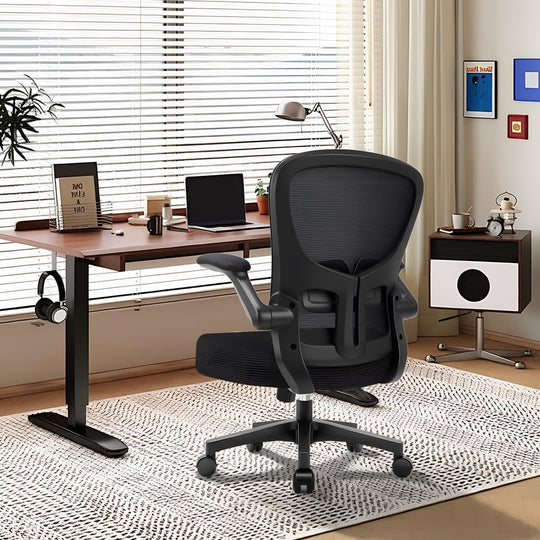 Ergonomic Mesh Office Desk Chair with Flip-Up Arms