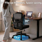 Ergonomic Mesh Office Desk Chair with Flip-Up Arms