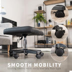 Ergonomic Mobile Footrest with Wheels Height Adjustable Desk