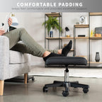 Ergonomic Mobile Footrest with Wheels Height Adjustable Desk