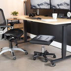 Ergonomic Mobile Footrest with Wheels Height Adjustable Desk