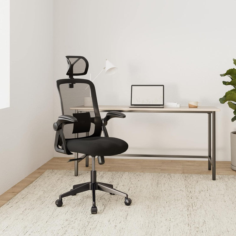 Ergonomic Office Chair 2d Flip-Up Armrests Small Spaces