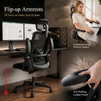 Ergonomic Office Chair 2d Flip-Up Armrests Small Spaces