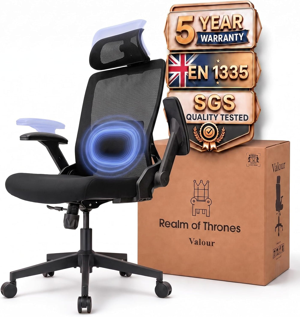 Ergonomic Office Chair 2d Flip-Up Armrests Small Spaces