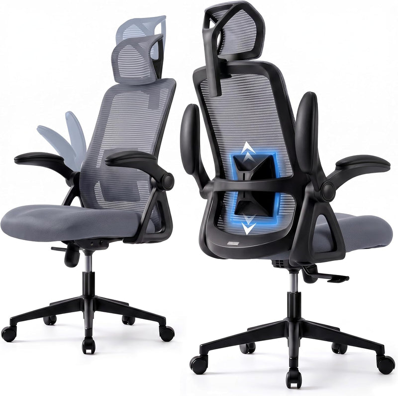 Ergonomic Office Chair 2d Flip-Up Armrests Small Spaces