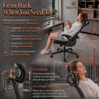 Ergonomic Office Chair 3d Armrests and 2d Lumbar