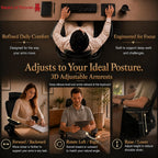 Ergonomic Office Chair 3d Armrests and 2d Lumbar