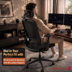 Ergonomic Office Chair 3d Armrests and 2d Lumbar