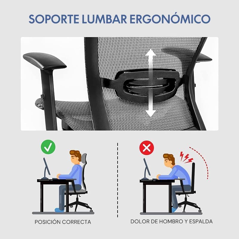 Ergonomic Office Chair 3d Armrests Desk with Adjustable