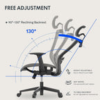 Ergonomic Office Chair 3d Armrests Desk with Adjustable