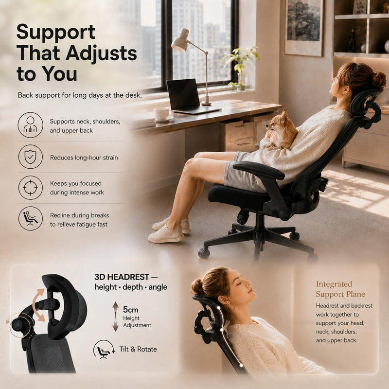 Ergonomic Office Chair Back Support and Long Hours