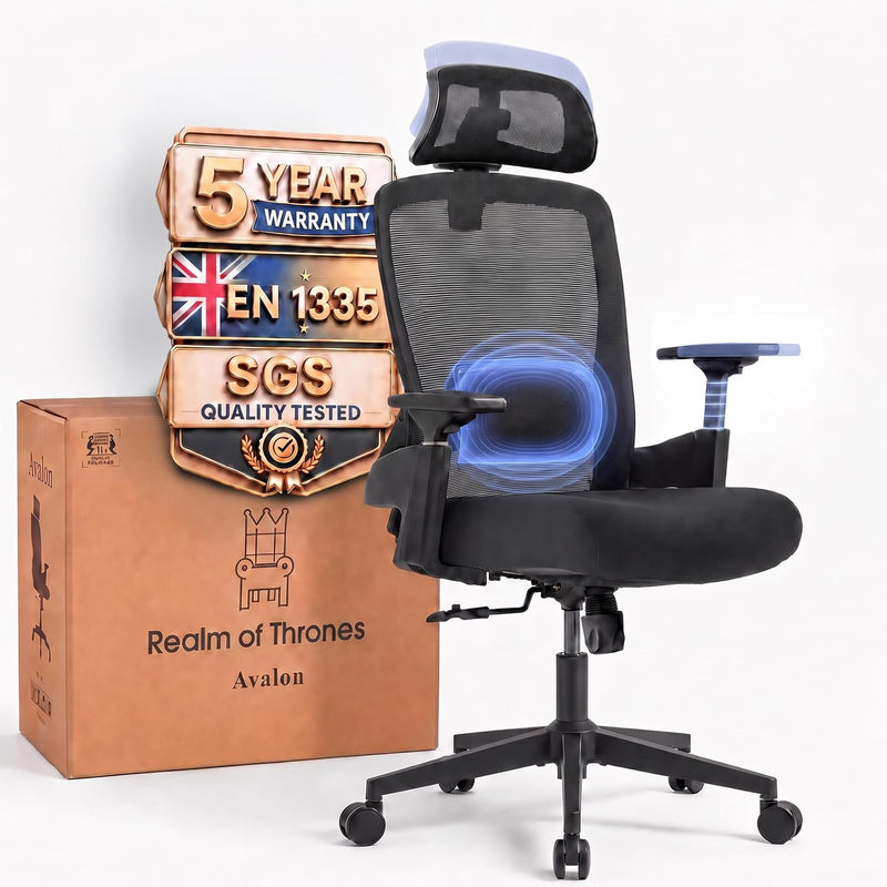 Ergonomic Office Chair 2d Flip-Up Armrests Small Spaces