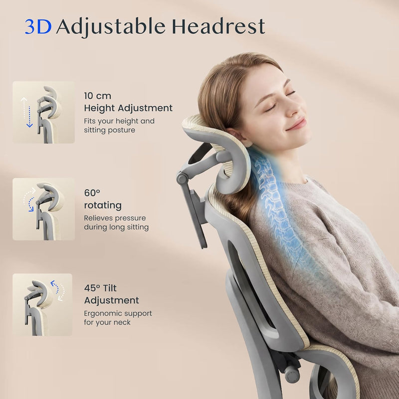 Ergonomic Office Chair Desk 3d Armrests Headrest 5d