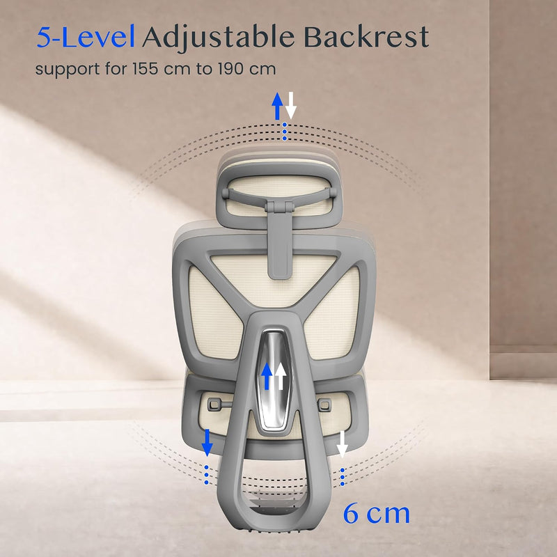 Ergonomic Office Chair Desk 3d Armrests Headrest 5d