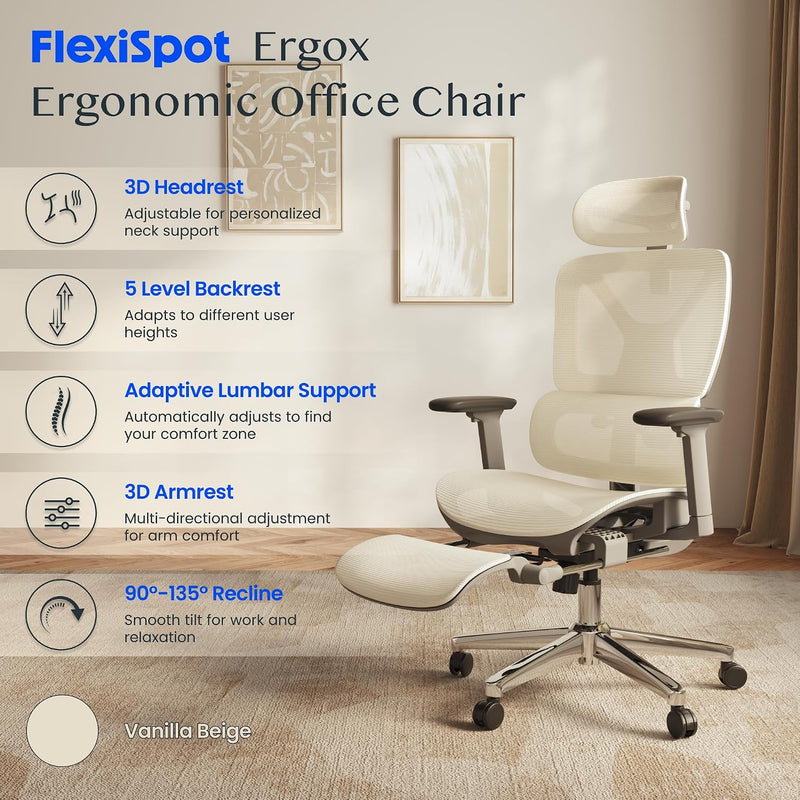 Ergonomic Office Chair Desk 3d Armrests Headrest 5d