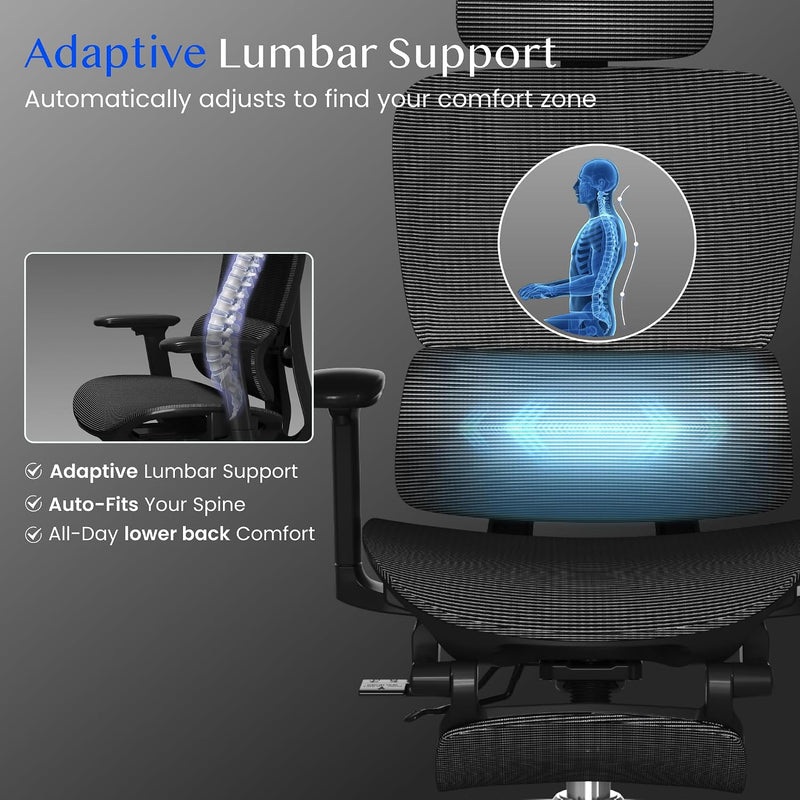Ergonomic Office Chair Desk 3d Armrests Headrest 5d