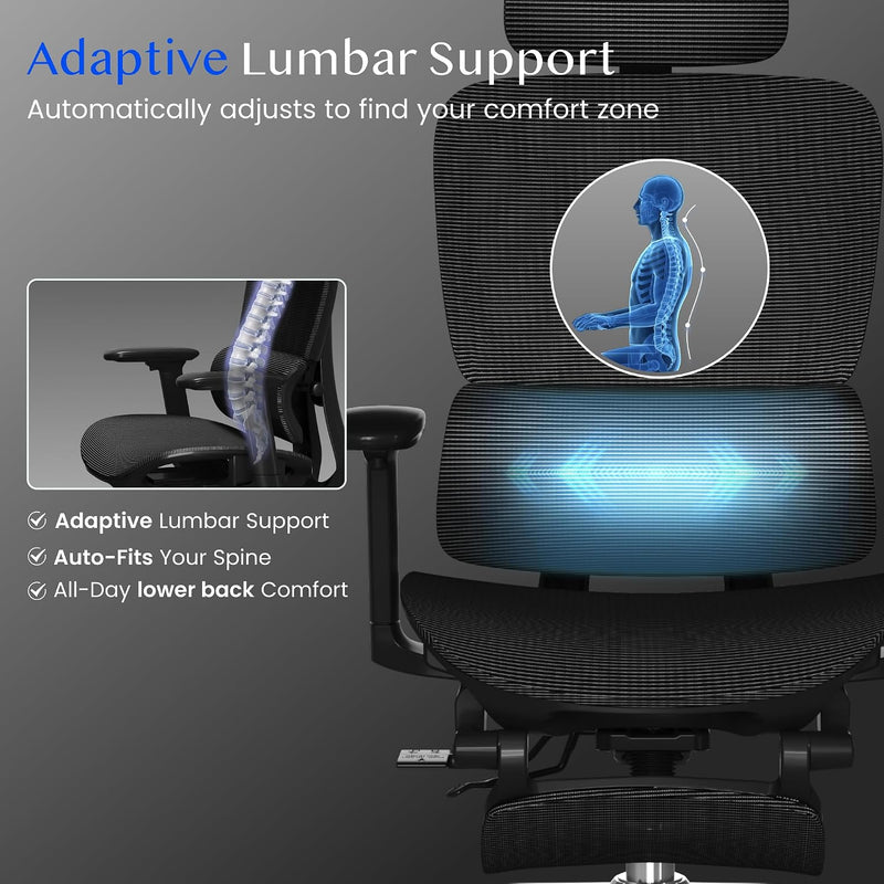 Ergonomic Office Chair Desk 3d Armrests Headrest 5d