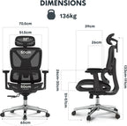 Ergonomic Office Chair Executive Mesh Desk Swivel