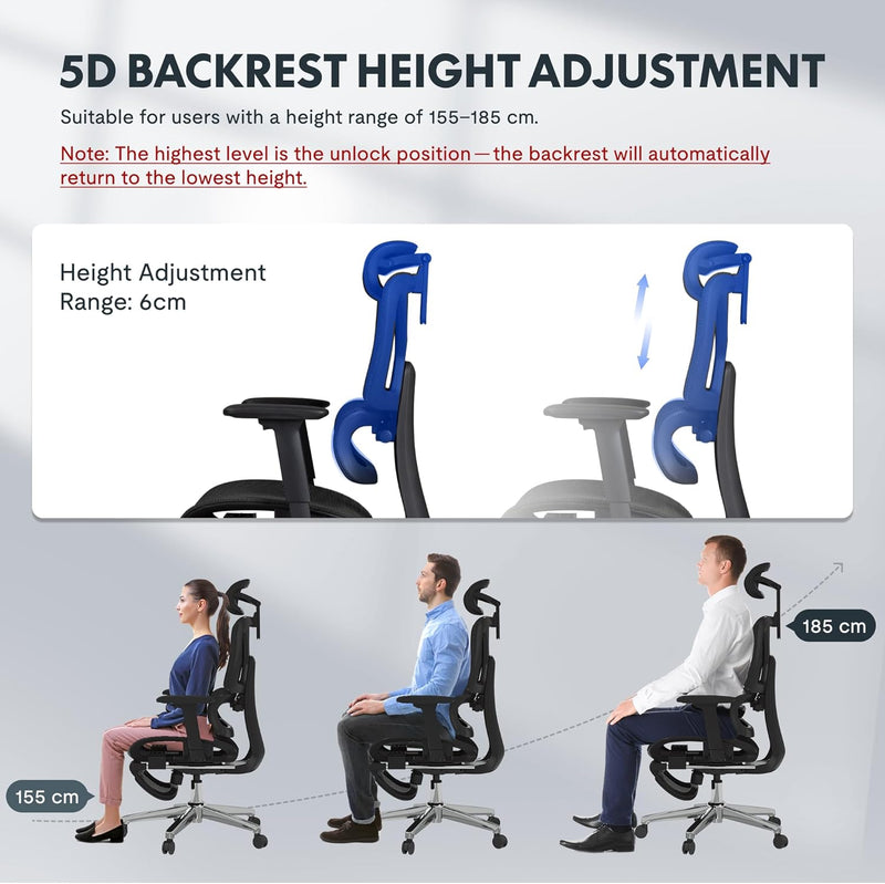 Ergonomic Office Chair Executive Mesh Desk with Height