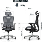 Ergonomic Office Chair Executive Mesh Desk with Height