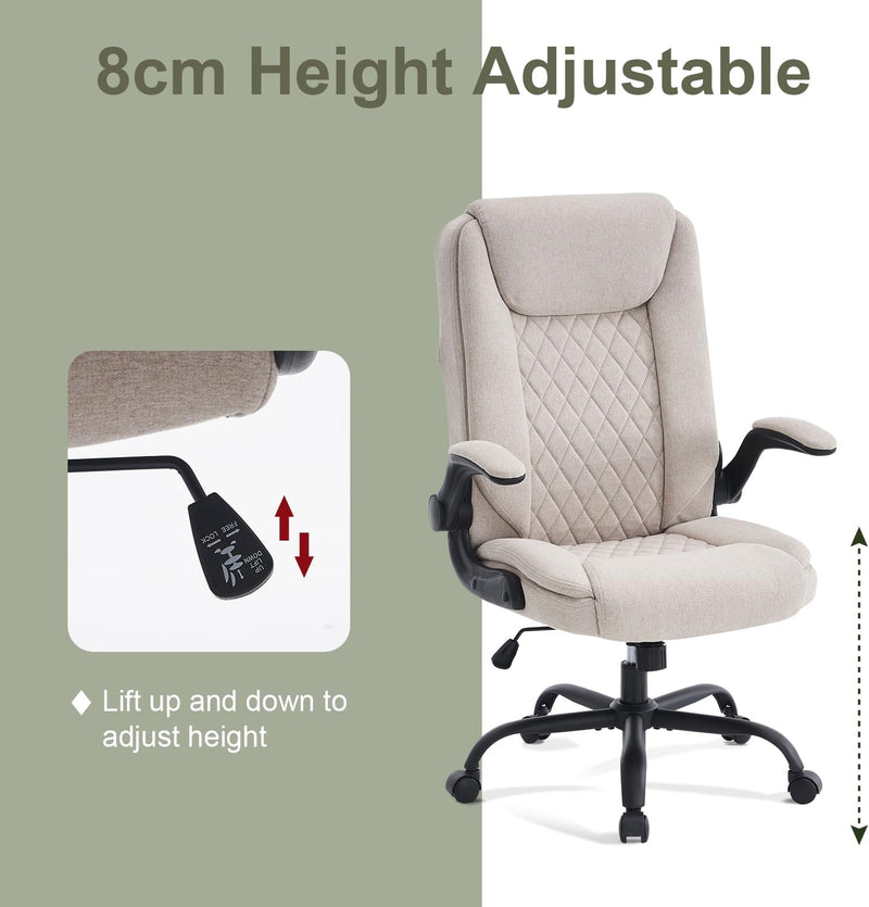 Ergonomic Office Chair Fabric Desk Chairs for Home