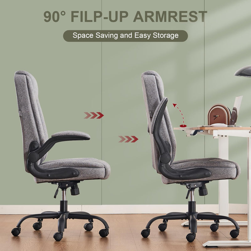 Ergonomic Office Chair Fabric Desk Chairs for Home