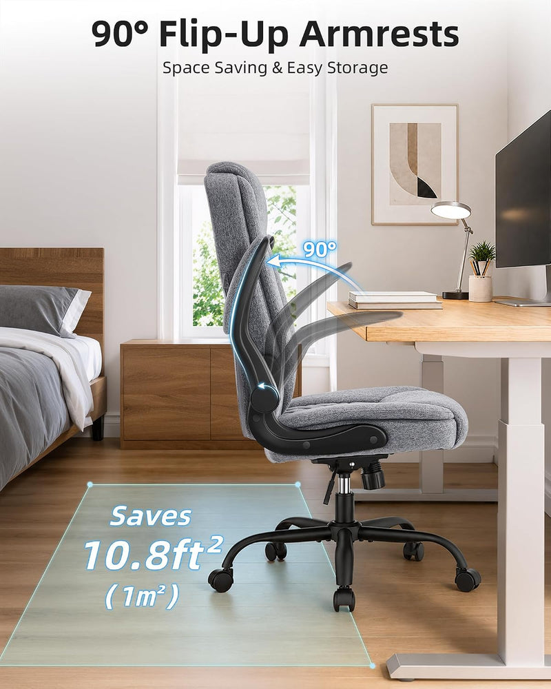 Ergonomic Office Chair Fabric Desk Chairs for Home