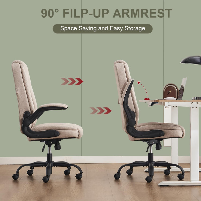 Ergonomic Office Chair Fabric Desk Chairs for Home
