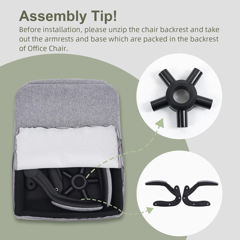 Ergonomic Office Chair Fabric Desk Chairs for Home