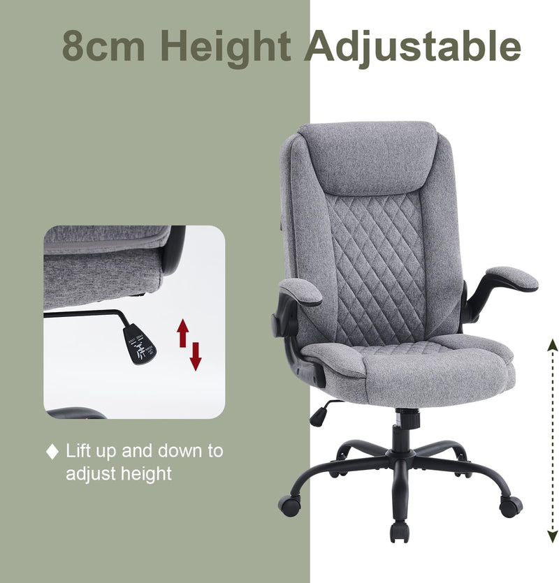Ergonomic Office Chair Fabric Desk Chairs for Home