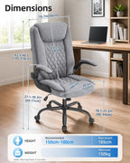Ergonomic Office Chair Fabric Desk Chairs for Home