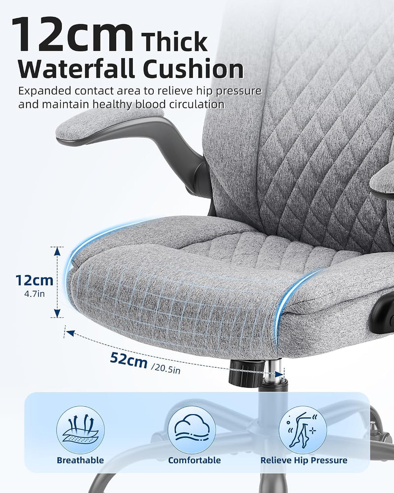 Ergonomic Office Chair Fabric Desk Chairs for Home
