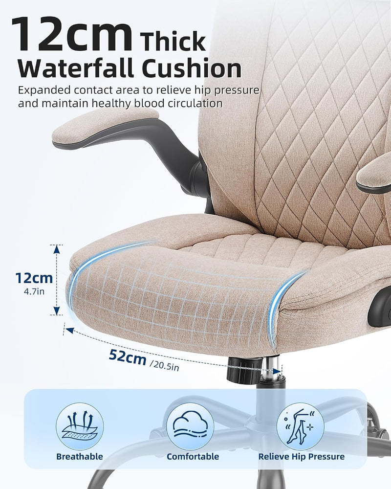 Ergonomic Office Chair Fabric Desk Chairs for Home