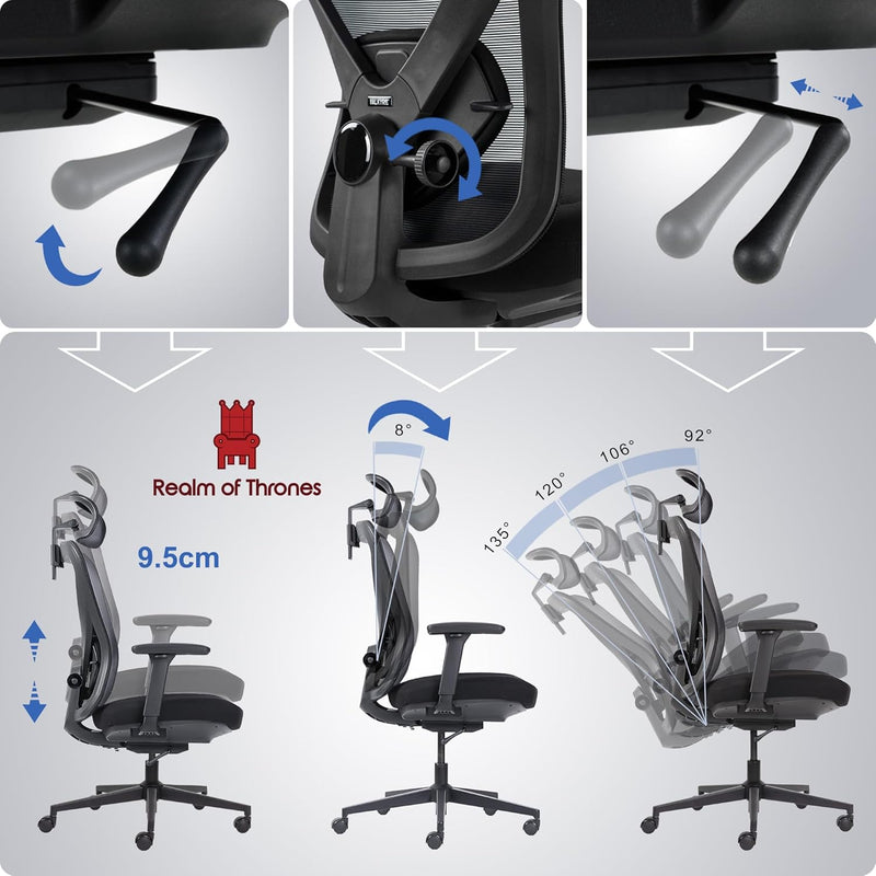 Ergonomic Office Chair Back Support and Long Hours
