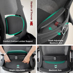 Ergonomic Office Chair for Back Support Long Hours