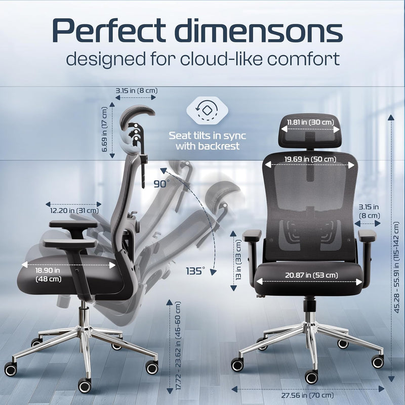 Ergonomic Office Chair for Home Best Rated Back