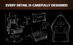 Ergonomic Office Chair Gaming Executive Desk with Massager