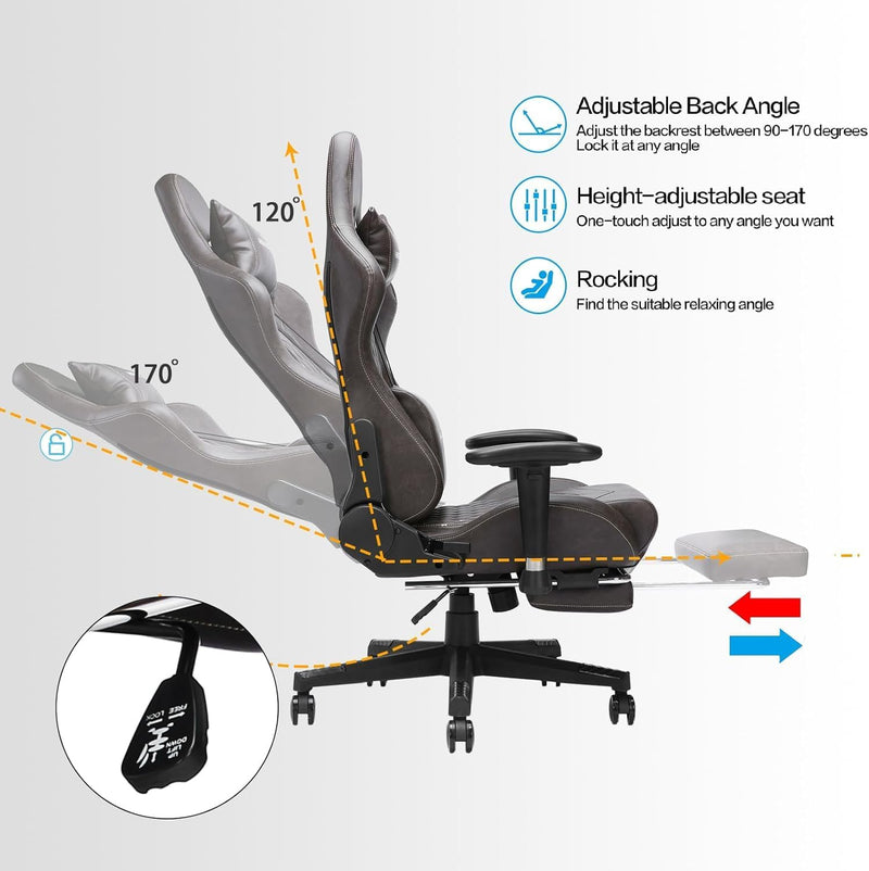 Ergonomic Office Chair Gaming Executive Desk with Massager