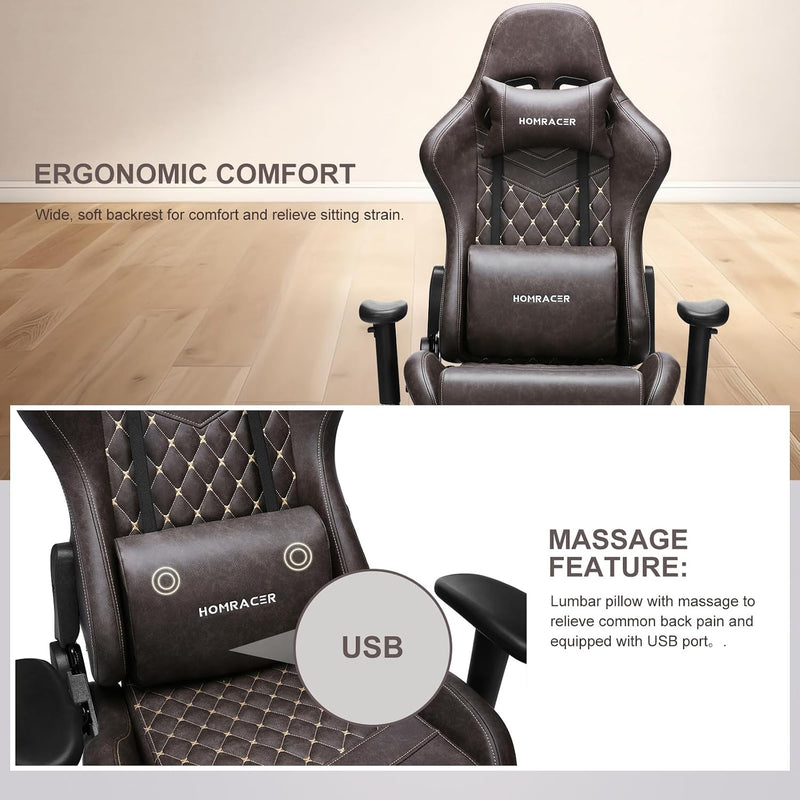 Ergonomic Office Chair Gaming Executive Desk with Massager