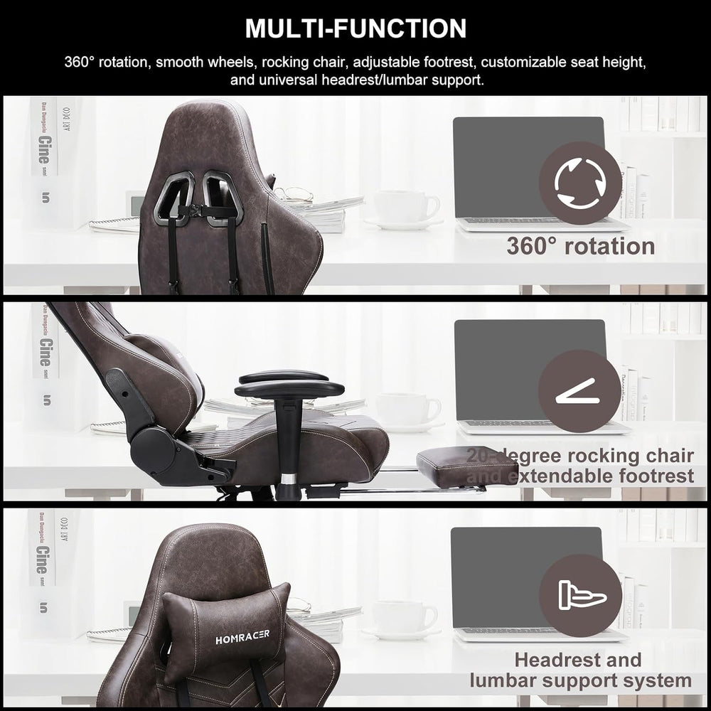 Ergonomic Office Chair Gaming Executive Desk with Massager
