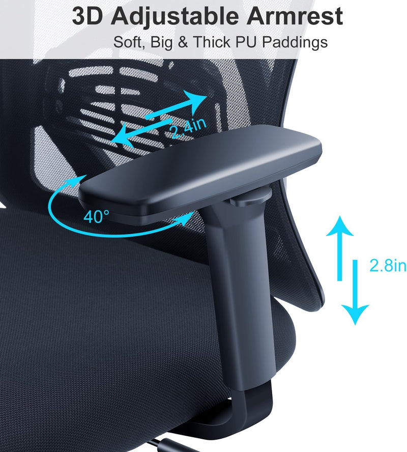 Ergonomic Office Chair High Back Desk with Adjustable