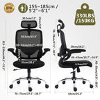 Ergonomic Office Chair High Back Mesh Design