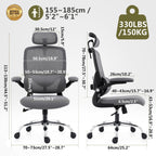 Ergonomic Office Chair High Back Mesh Design