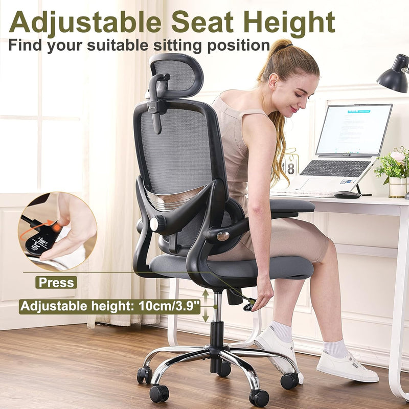 Ergonomic Office Chair High Back Mesh Design