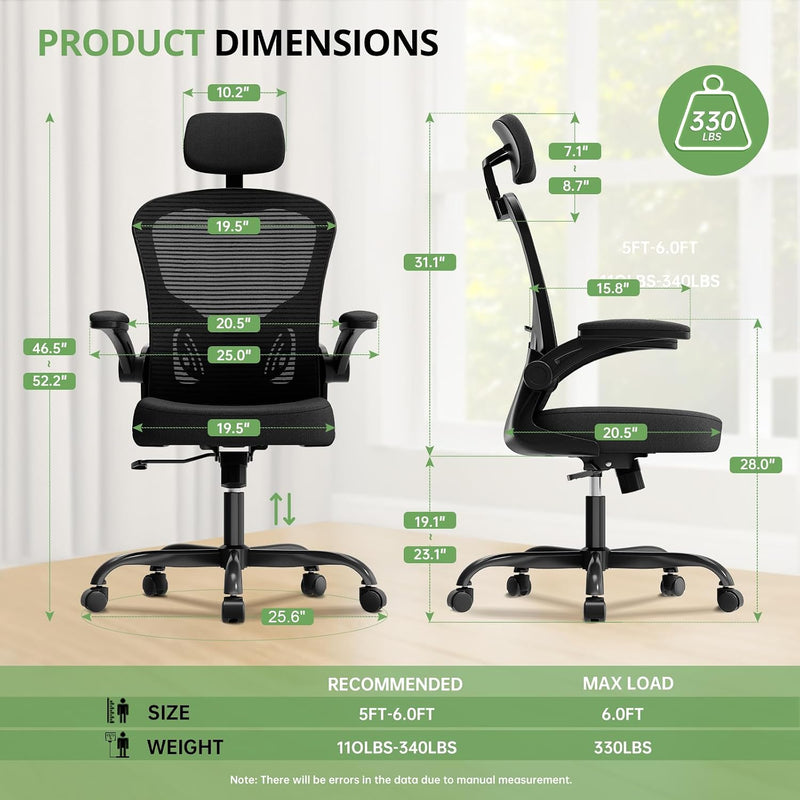 Ergonomic Office Chair High Back Mesh Desk