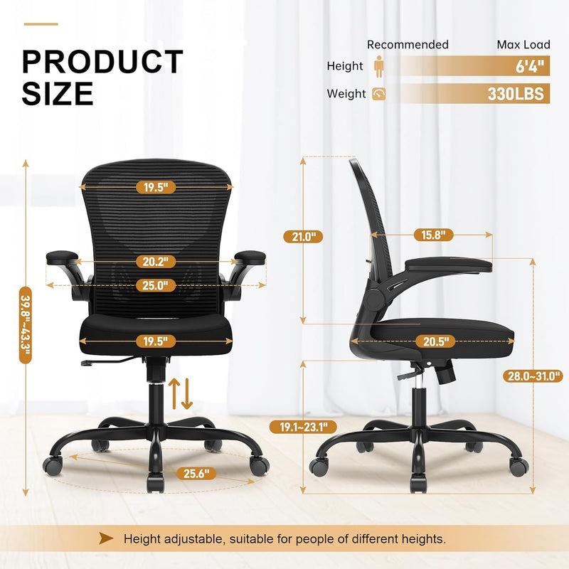 Ergonomic Office Chair High Back Mesh Desk