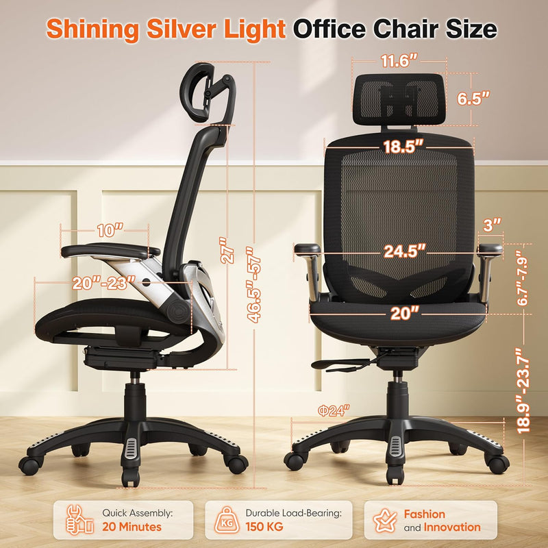 Ergonomic Office Chair High Back Mesh Desk